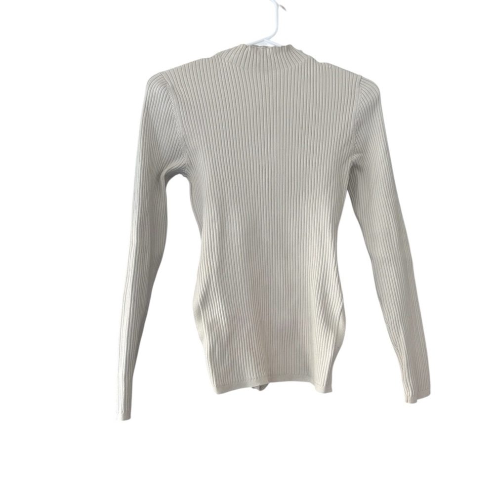 Babaton Cream Ribbed Long Sleeve Top